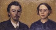 Vilhelm Hammershoi Double Portrait of the Artist and his Wife Spain oil painting artist